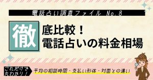 電話占いの料金相場は?1分あたりの金額と鑑定時間から費用を解説