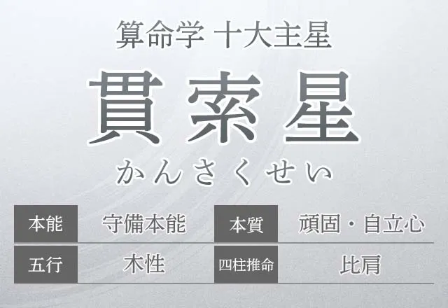 算命学【十大主星】貫索星（かんさくせい）の特徴を解説