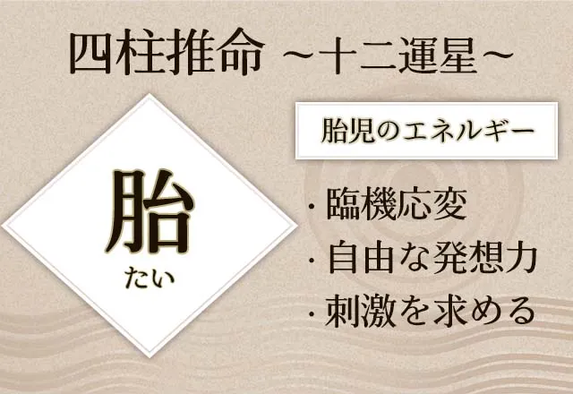 四柱推命｜十二運の「胎(たい)」とは？性格・適職・恋愛傾向・人間関係