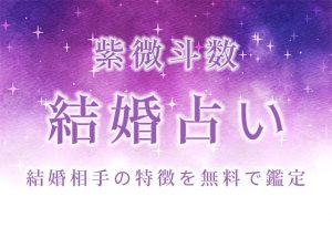 紫微斗数｜結婚占い◆あなたの結婚相手の特徴を無料で鑑定