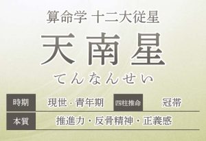 算命学【十二大従星】天南星（てんなんせい）の特徴を解説