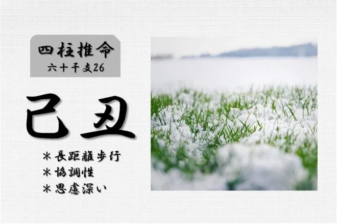 四柱推命「己丑(つちのとうし)」の特徴・性格・運勢・相性・有名人