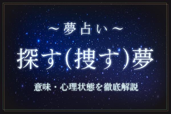 探す(捜す)夢にはどんな意味がある?