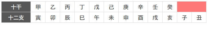 子丑天中殺（空亡）配置の図解