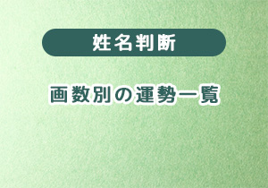 姓名判断｜画数別の運勢一覧