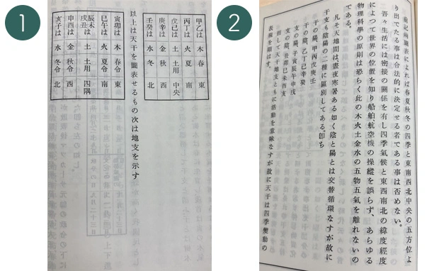 阿部泰山の著書 萬年暦 五行解説